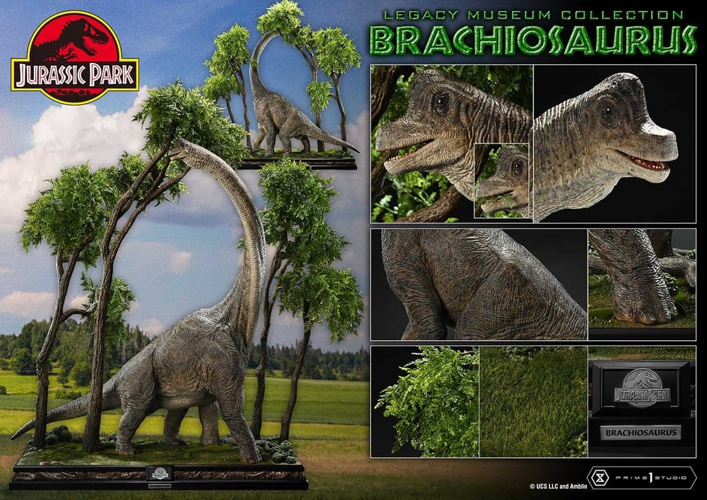 Jurassic Park (Film) Legacy Museum Collection Statue 1/15 Brachiosaurus Bonus Version 128 cm