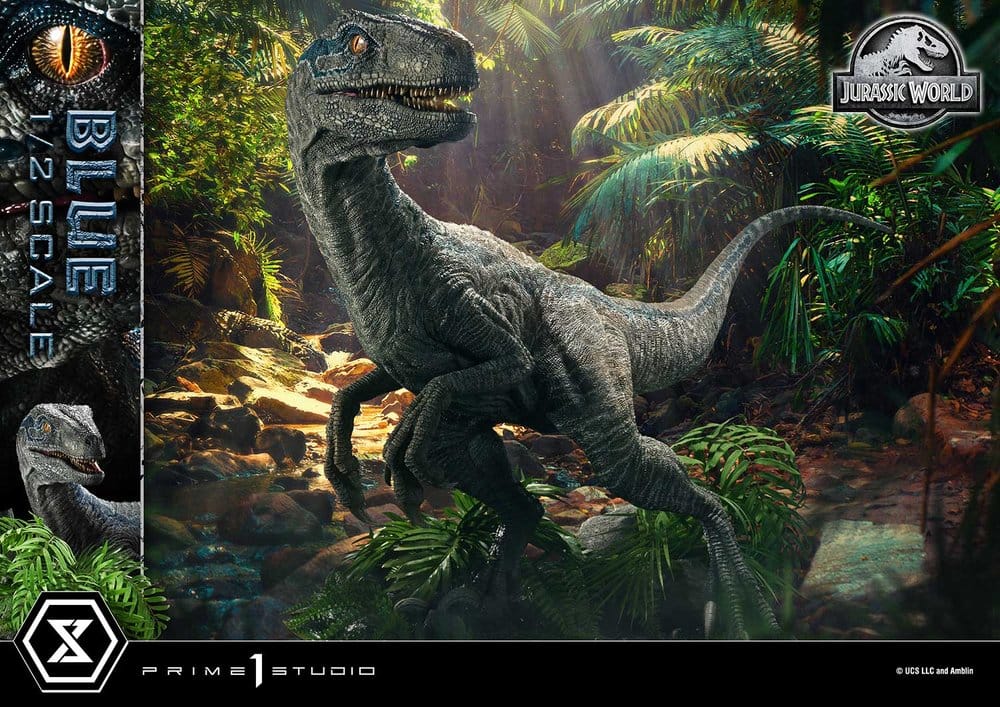 Jurassic World: Fallen Kingdom (Film) Legacy Museum Collection Statue 1/2 Blue 88 cm
