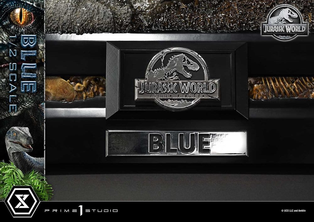 Jurassic World: Fallen Kingdom (Film) Legacy Museum Collection Statue 1/2 Blue 88 cm