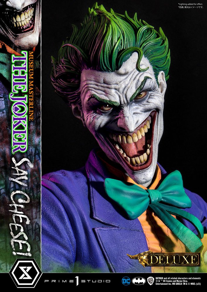 DC Comics Statue 1/3 The Joker Say Cheese Deluxe Bonus Version 99 cm