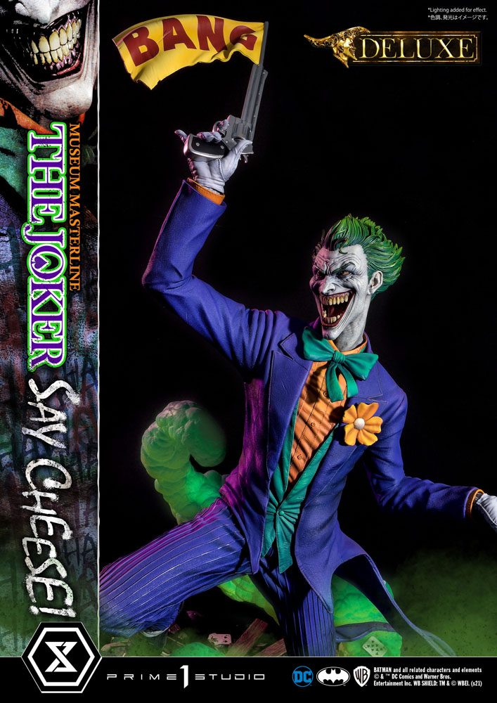 DC Comics Statue 1/3 The Joker Say Cheese Deluxe Bonus Version 99 cm