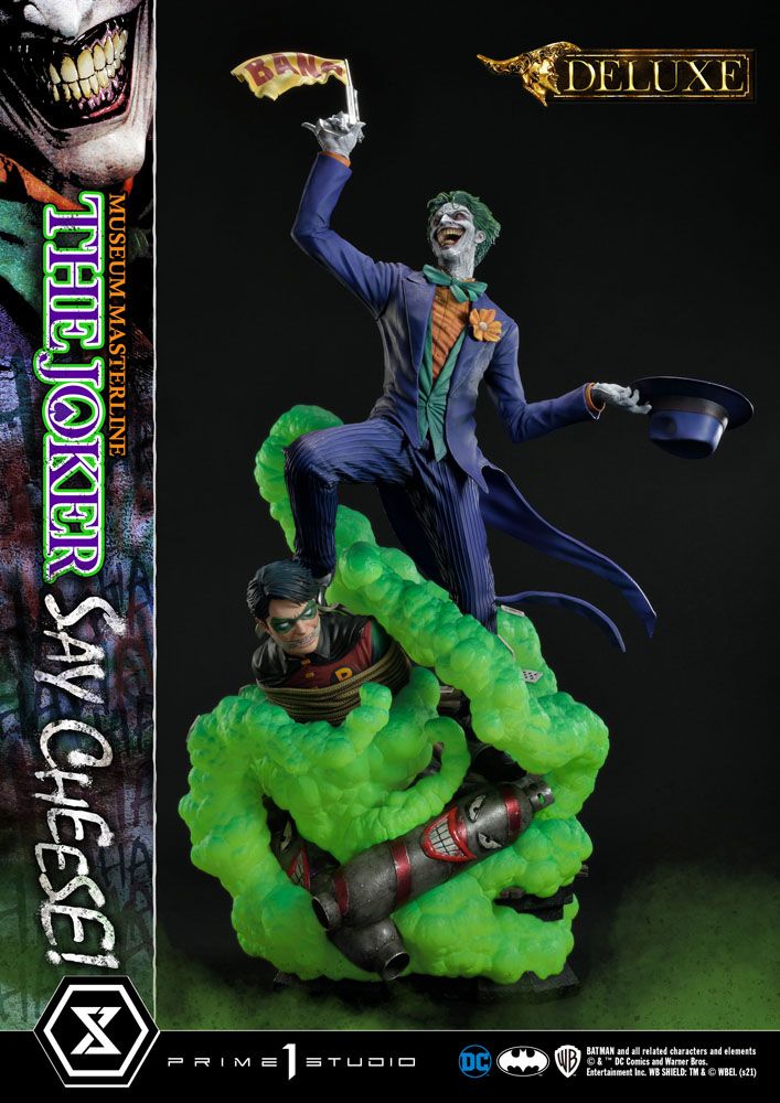 DC Comics Statue 1/3 The Joker Say Cheese Deluxe Bonus Version 99 cm