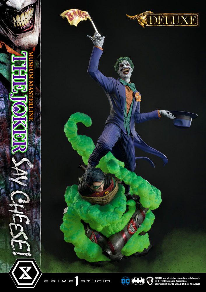 DC Comics Statue 1/3 The Joker Say Cheese Deluxe Bonus Version 99 cm