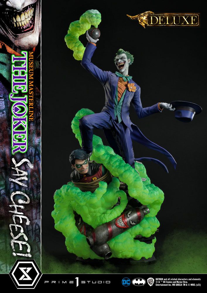 DC Comics Statue 1/3 The Joker Say Cheese Deluxe Bonus Version 99 cm