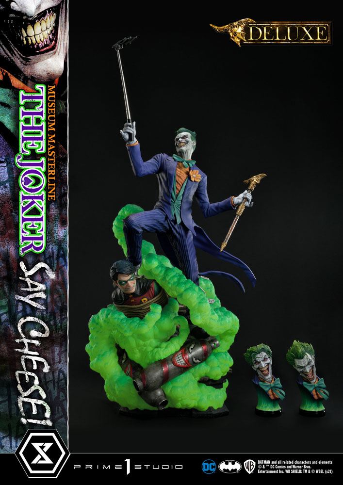 DC Comics Statue 1/3 The Joker Say Cheese Deluxe Bonus Version 99 cm