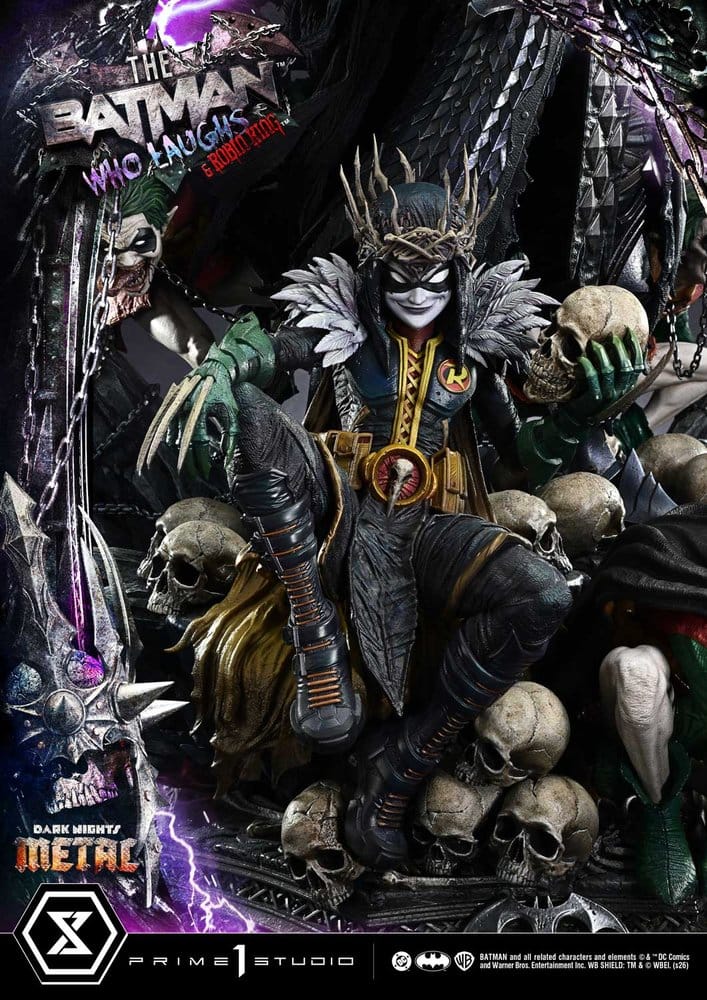 DC Comics Museum Masterline Statue 1/3 Dark Nights: Death Metal The Batman Who Laughs & Robin King 85 cm