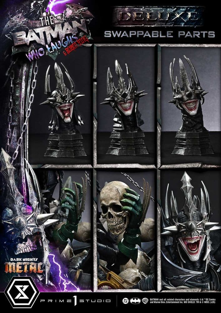 DC Comics Museum Masterline Statue 1/3 Dark Nights: Death Metal The Batman Who Laughs & Robin King Deluxe Version 85 cm