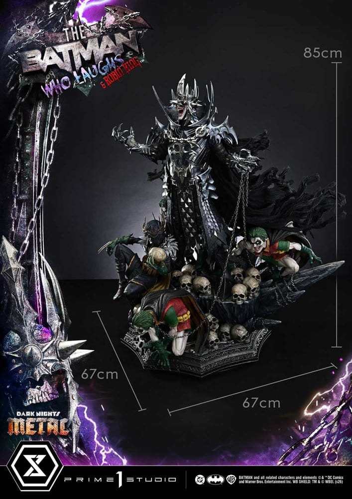 DC Comics Museum Masterline Statue 1/3 Dark Nights: Death Metal The Batman Who Laughs & Robin King Deluxe Version 85 cm