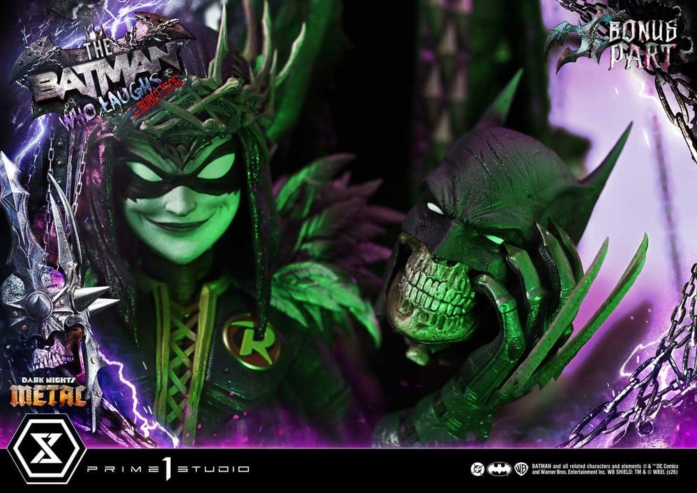 DC Comics Museum Masterline Statue 1/3 Dark Nights: Death Metal The Batman Who Laughs & Robin King DX Bonus 85 cm