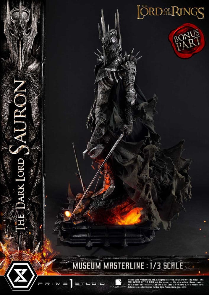 Lord of the Rings Museum Masterline Series Statue 1/3 The Dark Lord Sauron Bonus Version 117 cm