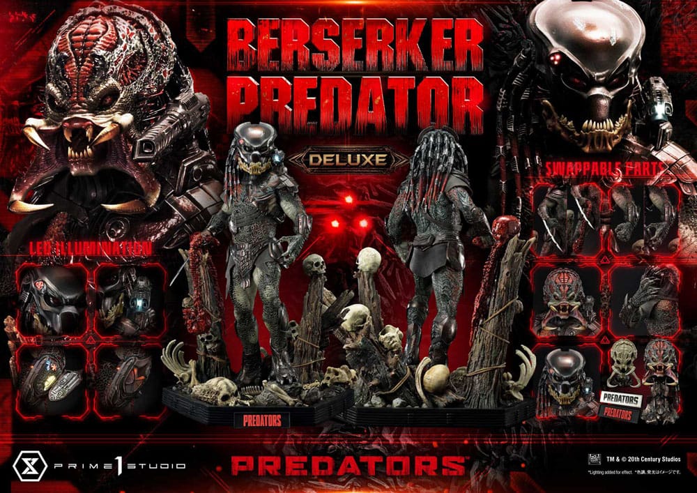 Predators Statue Berserker Predator Deluxe Bonus Version 100 cm