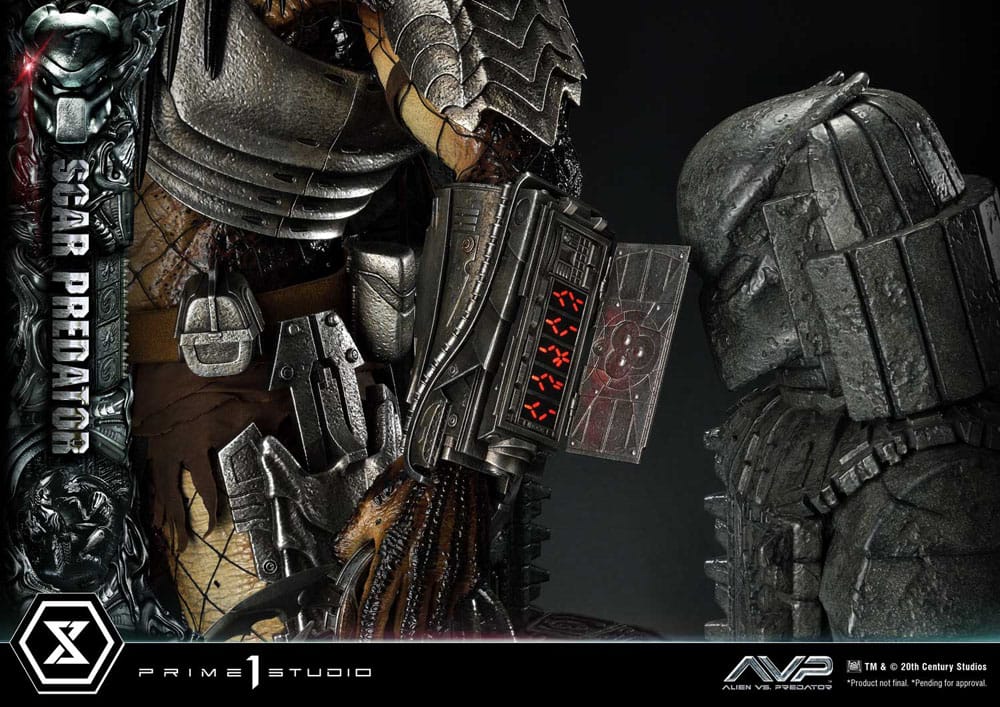 The Alien vs. Predator Museum Masterline Series Statue 1/3 Scar Predator Deluxe Version 93 cm