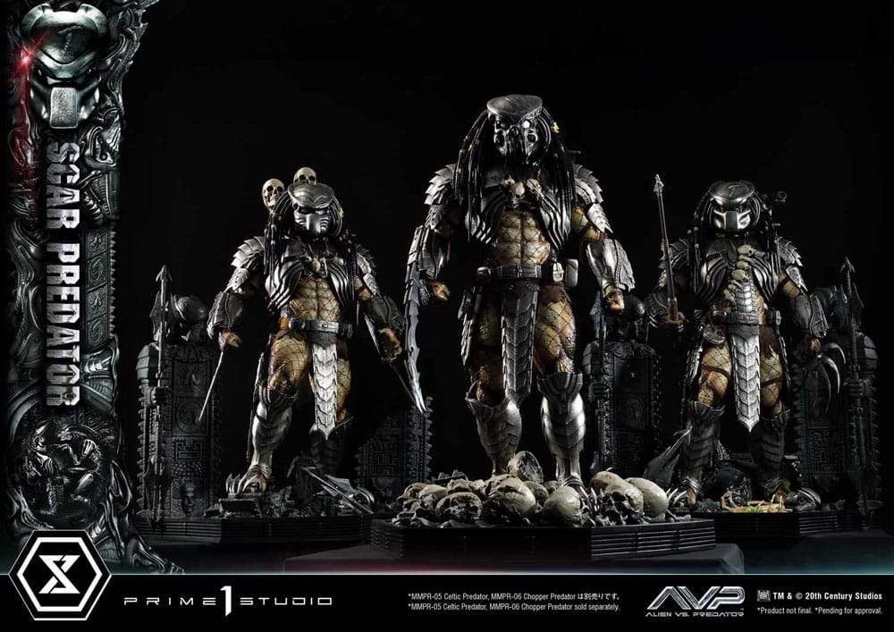 The Alien vs. Predator Museum Masterline Series Statue 1/3 Scar Predator Deluxe Version 93 cm