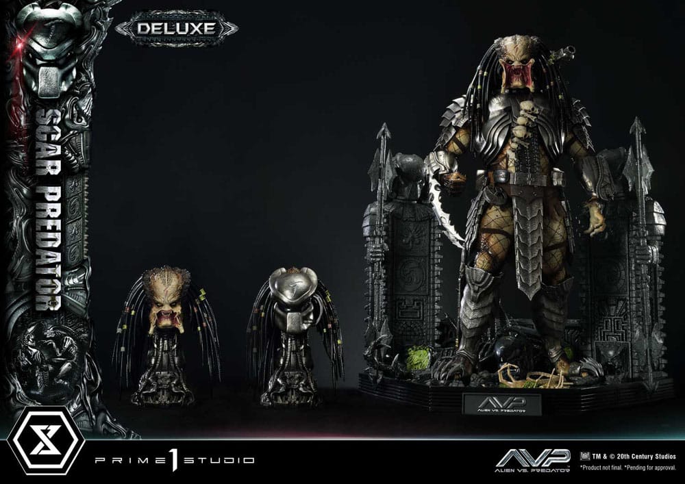 The Alien vs. Predator Museum Masterline Series Statue 1/3 Scar Predator Deluxe Version 93 cm