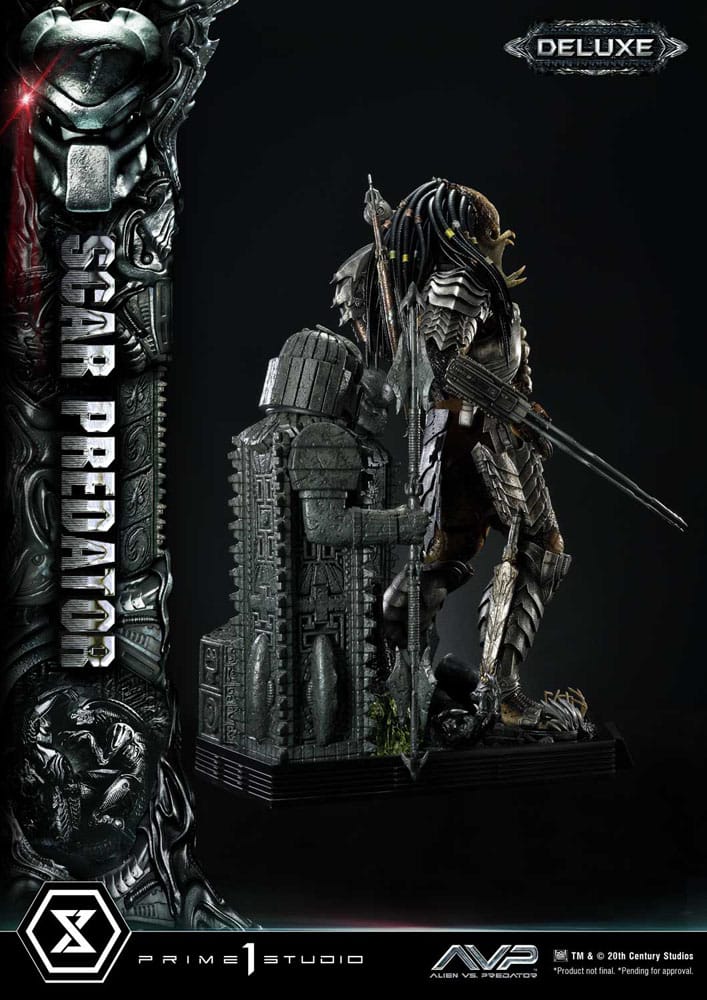 The Alien vs. Predator Museum Masterline Series Statue 1/3 Scar Predator Deluxe Version 93 cm