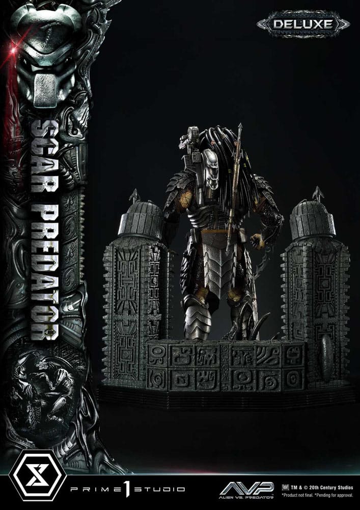 The Alien vs. Predator Museum Masterline Series Statue 1/3 Scar Predator Deluxe Version 93 cm