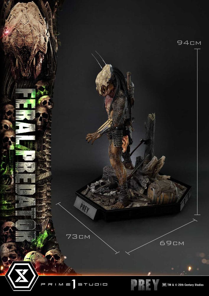 Prey (Movie) Museum Masterline Series Statue 1/3 Feral Predator 89 cm