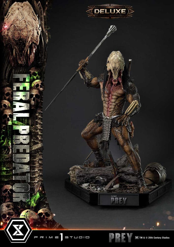 Prey (Movie) Museum Masterline Series Statue 1/3 Feral Predator Deluxe Bonus Version 89 cm