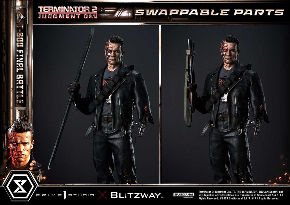Terminator 2 Museum Masterline Series Statue 1/3 T-800 Final Battle Regular Version 75 cm