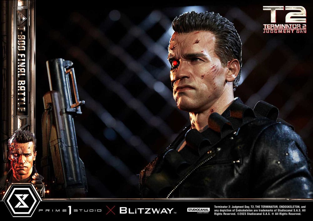 Terminator 2 Museum Masterline Series Statue 1/3 T-800 Final Battle Regular Version 75 cm