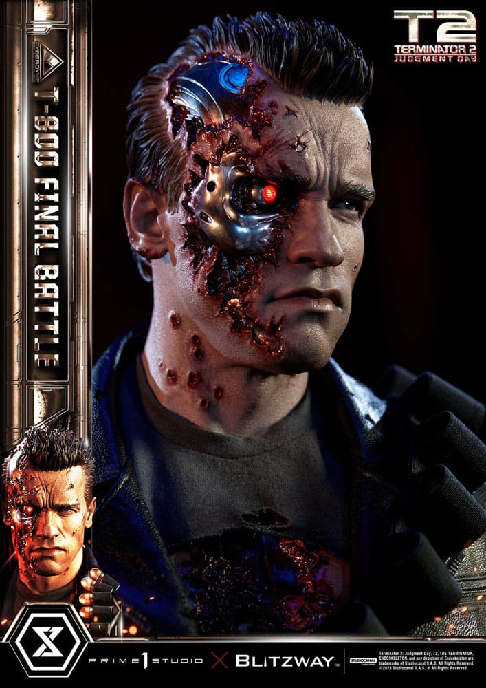 Terminator 2 Museum Masterline Series Statue 1/3 T-800 Final Battle Regular Version 75 cm