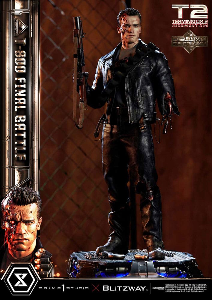 Terminator 2 Museum Masterline Series Statue 1/3 T-800 Final Battle Deluxe Version 75 cm