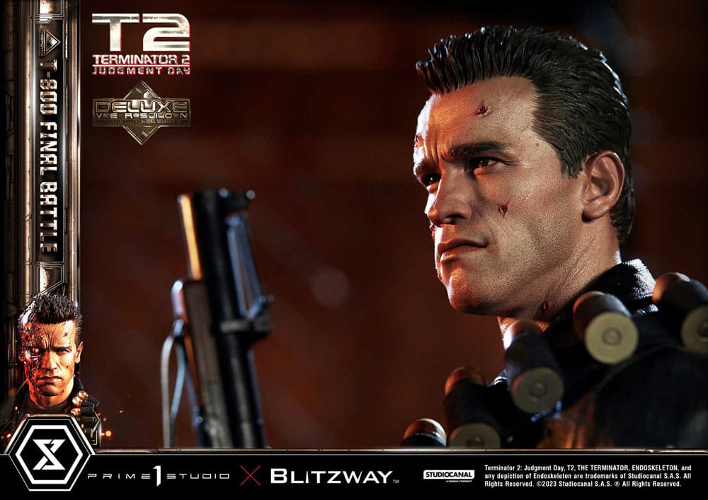 Terminator 2 Museum Masterline Series Statue 1/3 T-800 Final Battle Deluxe Version 75 cm