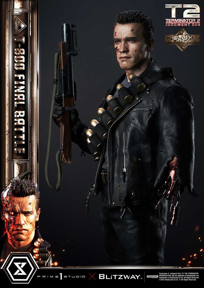 Terminator 2 Museum Masterline Series Statue 1/3 T-800 Final Battle Deluxe Version 75 cm