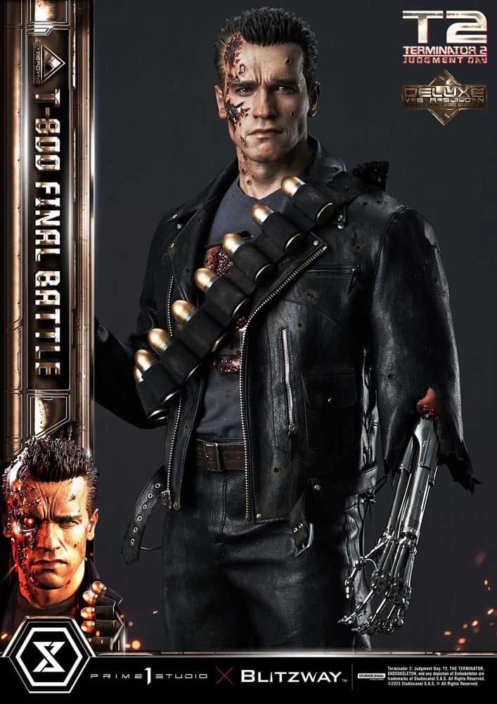 Terminator 2 Museum Masterline Series Statue 1/3 T-800 Final Battle Deluxe Version 75 cm