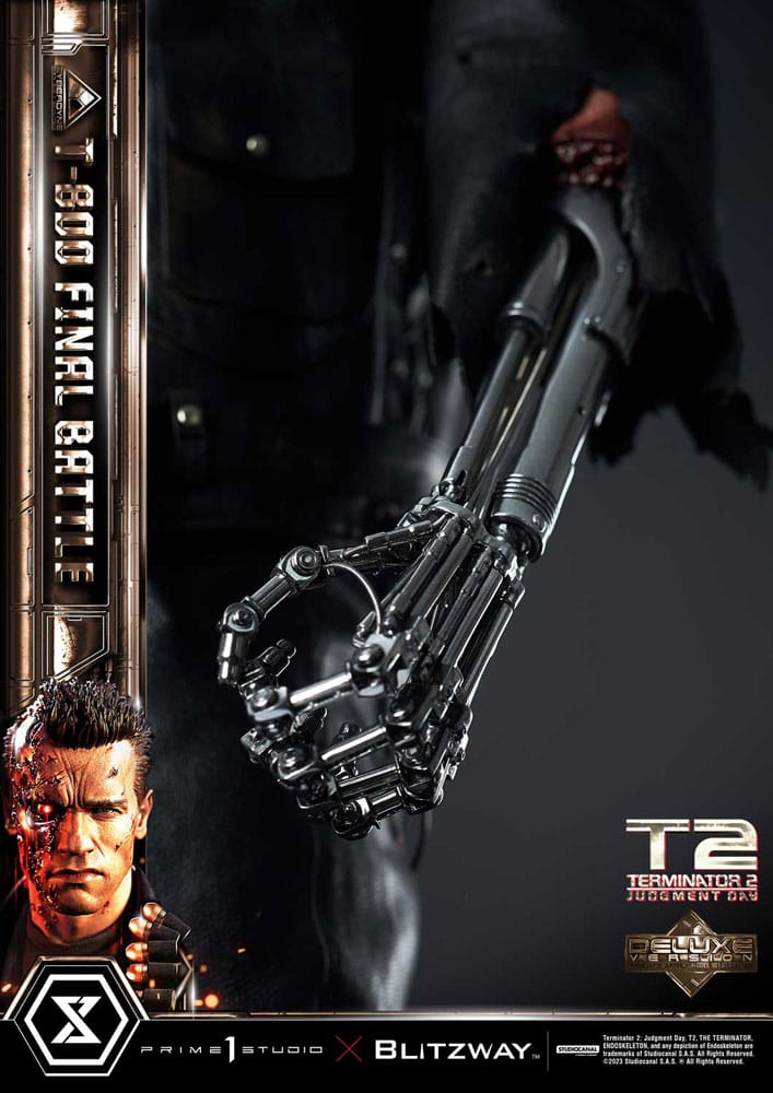 Terminator 2 Museum Masterline Series Statue 1/3 T-800 Final Battle Deluxe Version 75 cm