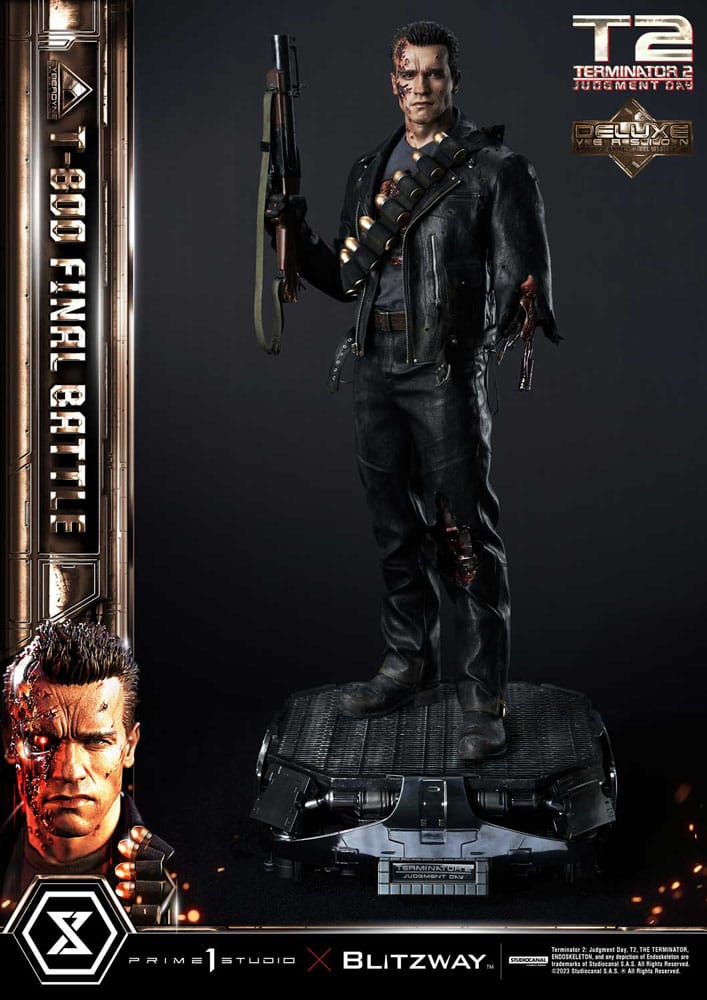 Terminator 2 Museum Masterline Series Statue 1/3 T-800 Final Battle Deluxe Version 75 cm