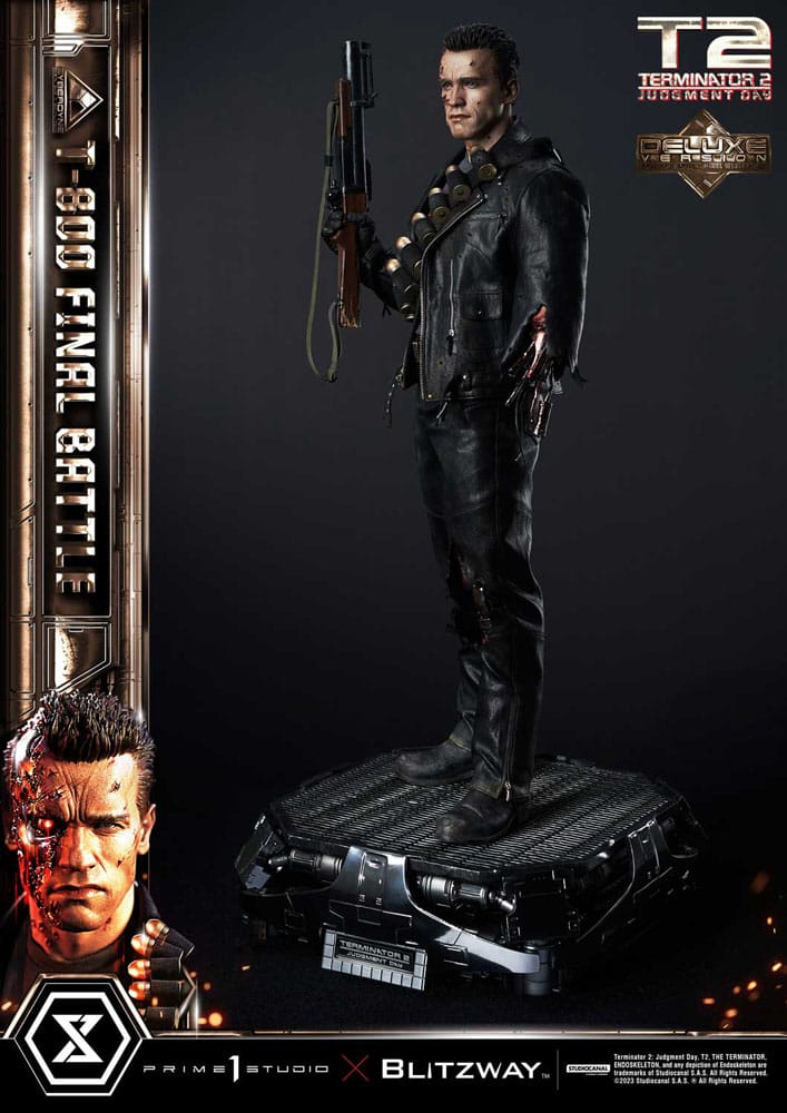 Terminator 2 Museum Masterline Series Statue 1/3 T-800 Final Battle Deluxe Version 75 cm