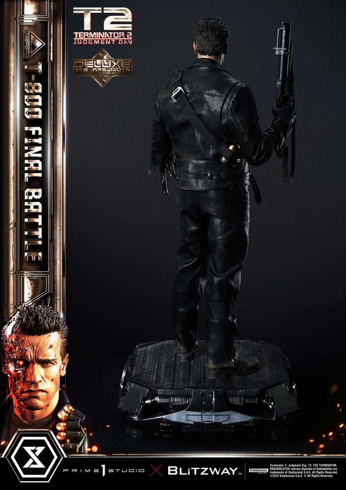 Terminator 2 Museum Masterline Series Statue 1/3 T-800 Final Battle Deluxe Version 75 cm