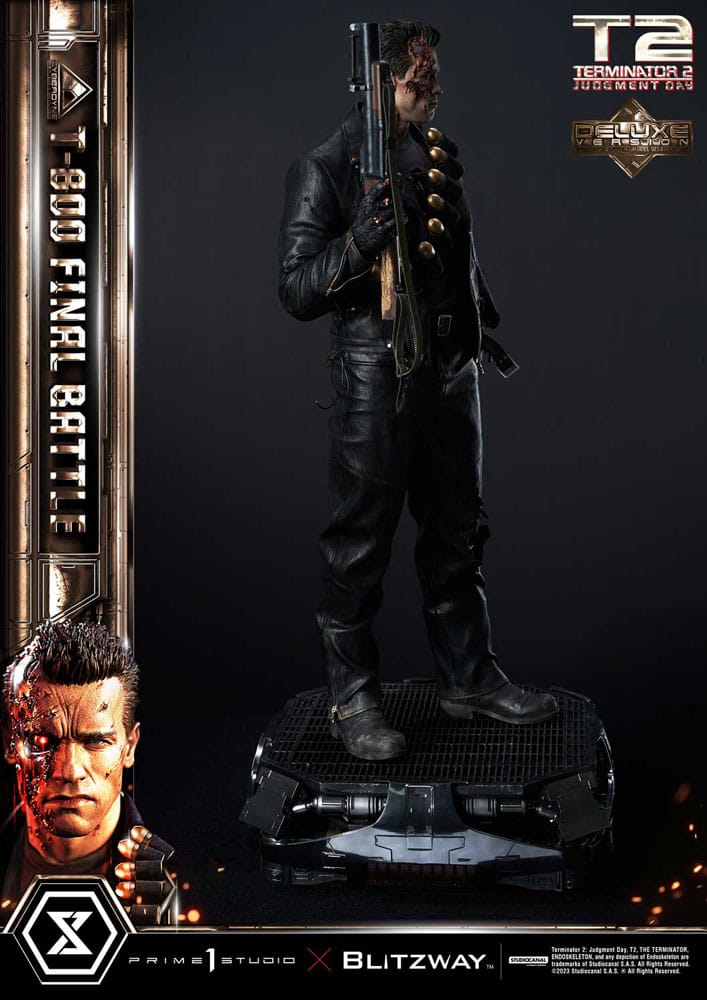 Terminator 2 Museum Masterline Series Statue 1/3 T-800 Final Battle Deluxe Version 75 cm