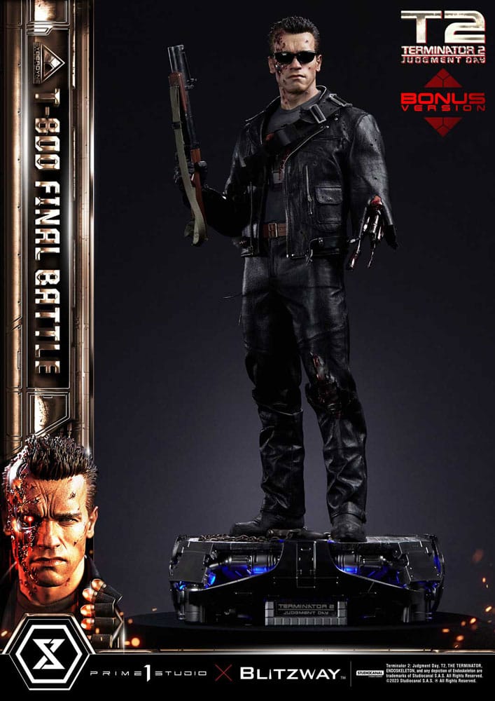 Terminator 2 Museum Masterline Series Statue 1/3 T-800 Final Battle Deluxe Bonus Version 75 cm