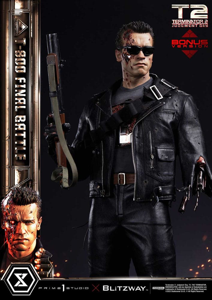 Terminator 2 Museum Masterline Series Statue 1/3 T-800 Final Battle Deluxe Bonus Version 75 cm