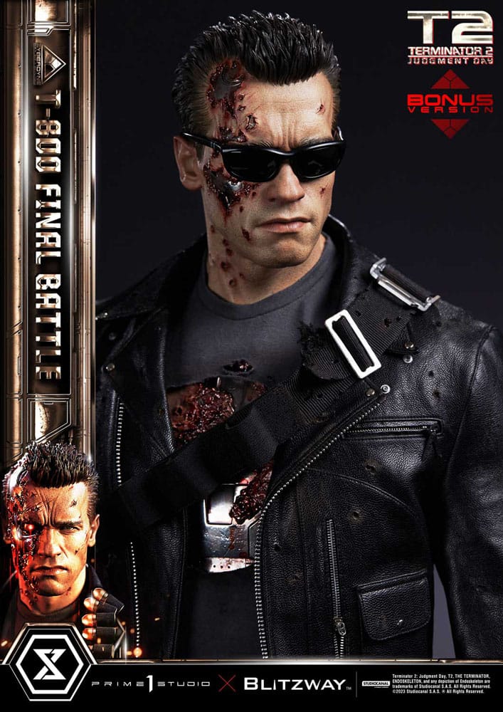 Terminator 2 Museum Masterline Series Statue 1/3 T-800 Final Battle Deluxe Bonus Version 75 cm