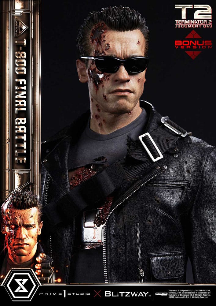 Terminator 2 Museum Masterline Series Statue 1/3 T-800 Final Battle Deluxe Bonus Version 75 cm