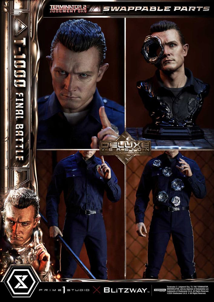 Terminator 2 Museum Masterline Series Statue 1/3 T-1000 Final Battle Deluxe Version 73 cm
