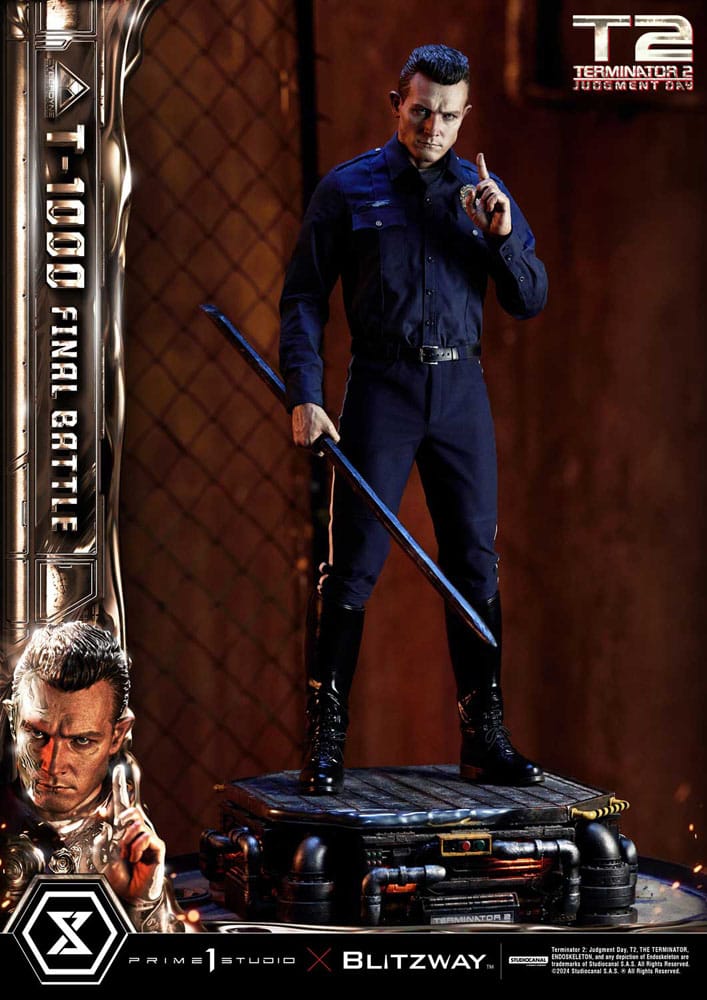 Terminator 2 Museum Masterline Series Statue 1/3 T-1000 Final Battle Deluxe Version 73 cm