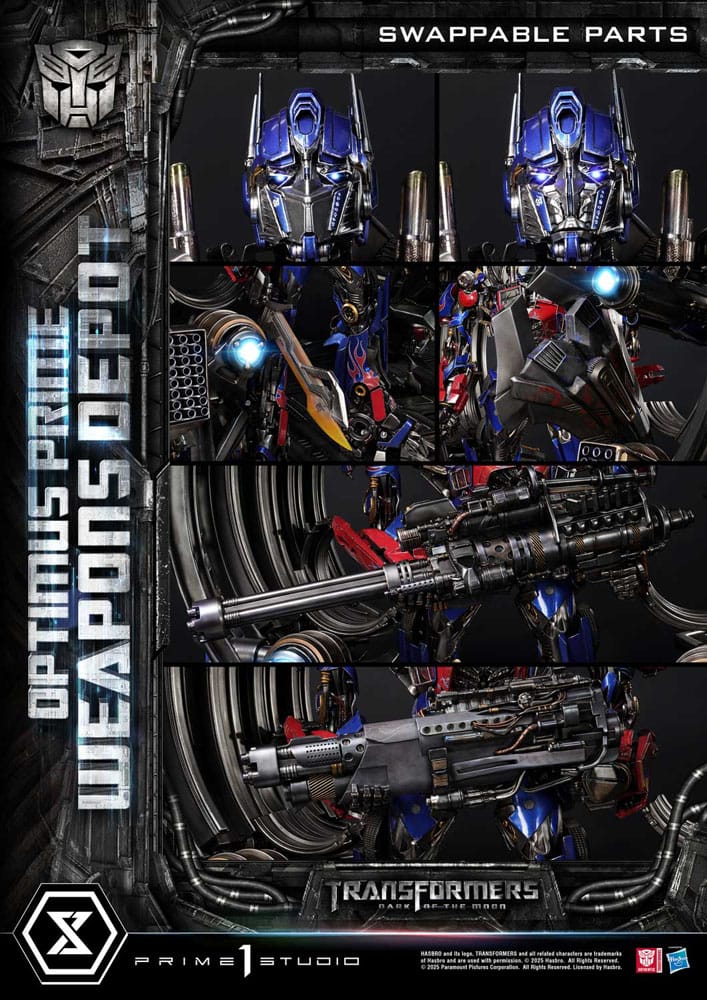 Transformers: Dark of the Moon (Film) Museum Masterline Statue Optimus Prime Weapons Depot Bonus Version 127 cm