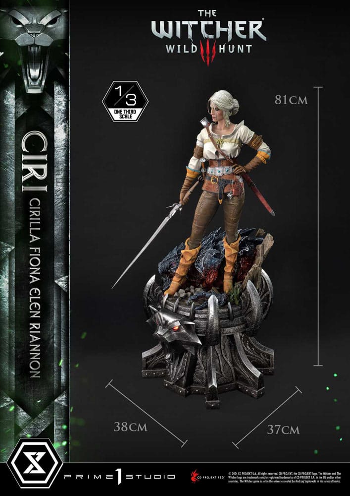 The Witcher 3: Wild Hunt Museum Masterline Statue 1/3 Wild Hunt Ciri Fiona Elen Riannon 81 cm