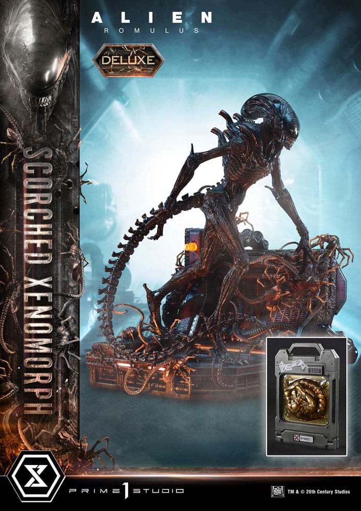 Alien: Romulus Museum Masterline XL Statue 1/3 Scorched Xenomorph Deluxe Bonus Version 98 cm