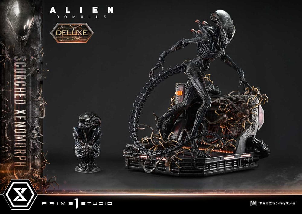 Alien: Romulus Museum Masterline XL Statue 1/3 Scorched Xenomorph Deluxe Bonus Version 98 cm
