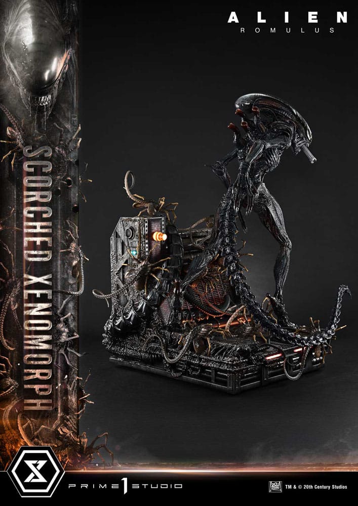 Alien: Romulus Museum Masterline XL Statue 1/3 Scorched Xenomorph Deluxe Bonus Version 98 cm
