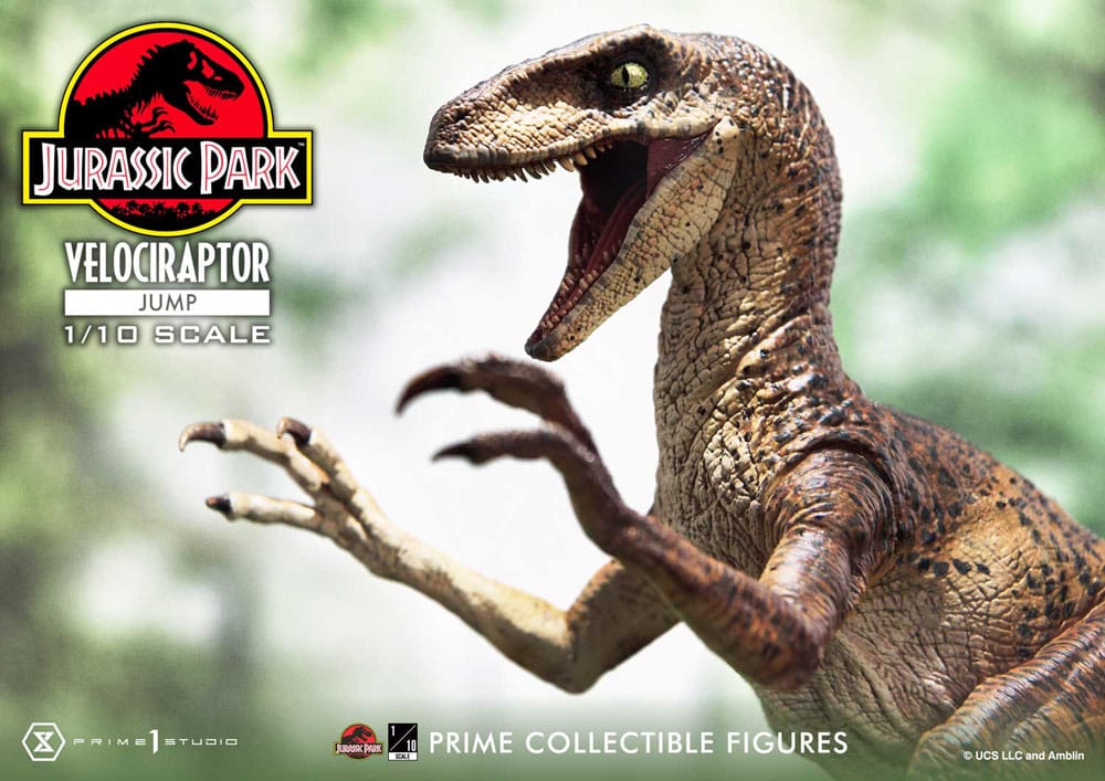 Jurassic Park Prime Collectibles Statue 1/10 Velociraptor Jump 21 cm