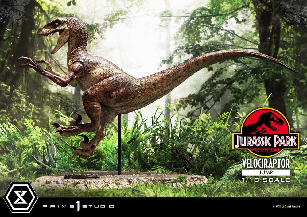 Jurassic Park Prime Collectibles Statue 1/10 Velociraptor Jump 21 cm