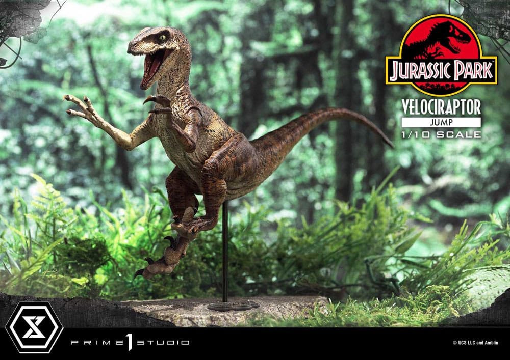 Jurassic Park Prime Collectibles Statue 1/10 Velociraptor Jump 21 cm