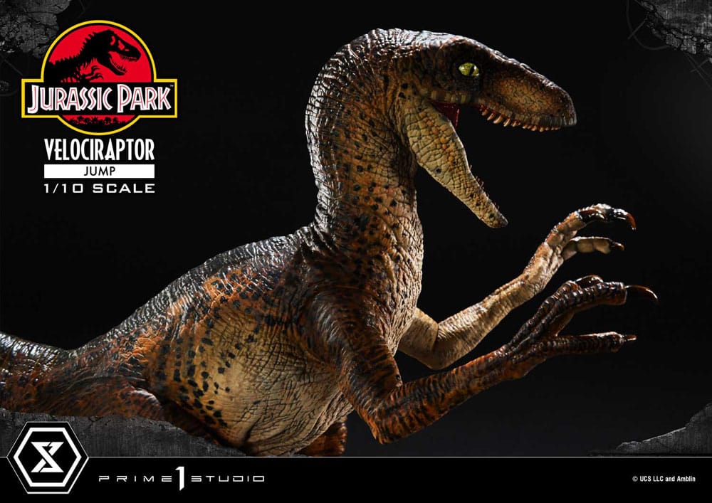 Jurassic Park Prime Collectibles Statue 1/10 Velociraptor Jump 21 cm