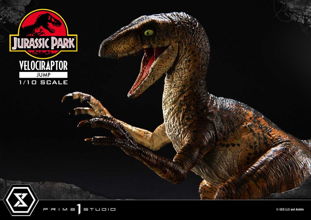 Jurassic Park Prime Collectibles Statue 1/10 Velociraptor Jump 21 cm